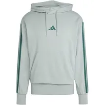 adidas Essentials 3-Streifen Kapuzenpullover Herren Wonder Sage/Collegiate Green S