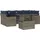 vidaXL Gartensofa-Set 7-tlg. grau Polyrattan