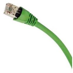 Patchkabel Cat. 6A, 4x2, RJ-45 Stecker, Länge:  2m, grün