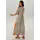 Aniston SELECTED Maxikleid mit weiten, 3/4-langen Ärmeln Lila/Orange 36