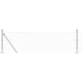 vidaXL Zaunpfosten 25 x 0,6 m Silber/Stahl