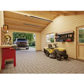 Palmako Einzelgarage 7,06 x 6,19 m grau inkl. Seitenwand