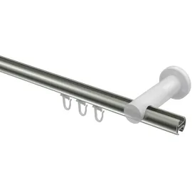 Interdeco GARDINENSTANGE INNENLAUF Platon Verano 420 cm (geteilt in 3 x 140 cm), 1-läufig, 20 mm Ø Edelstahl-Optik