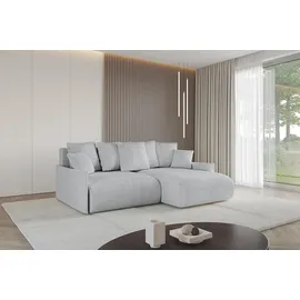 altdecor Ecksofa Cord 2-Sitzer Grau