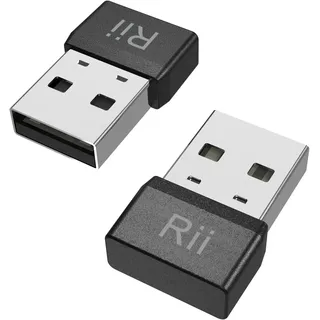 [2-Pack] Rii Mouse Jiggler Nicht Nachweisbar, USB Maus Jiggler, Wackelmaus, Mausbeweger, Verhindert Bildschirmschoner und Schlaf-Modus, Plug and Play - Schwarz, 2-Stück
