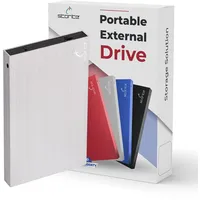 Storite 2,5 Zoll Ultra Slim tragbare Externe Festplatte USB 2.0 mit 1 TB Speichererweiterung HDD Backup-Speicher Schnelle Datenübertragung Festplatte kompatibel mit MAC/Laptop/Desktop (Silber)