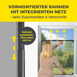EasyMaxx Insect Protect Teleskop-Insektenschutzgitter mit Netz | anthrazit