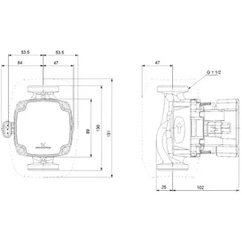 Grundfos Hocheffizienzpumpe ALPHA1 GO 25-40 130mm