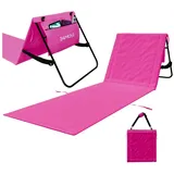 24move Strandmatte Klappbar Mit Rückenlehne&Tasche - Mit Gurt - Liegematte Rosa