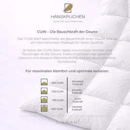 HANSKRUCHEN Diamant (Daune, 220 x 155 cm