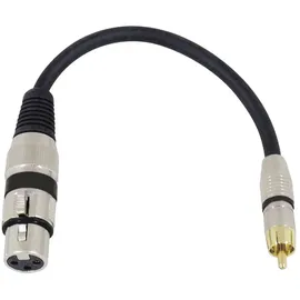 Omnitronic XLR Adapterkabel 1x XLR-Buchse 3 polig - 1x Cinch-Stecker 0,15m (3022075J)