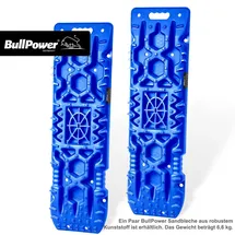 Bullpower Offroad-Sandbleche Kunststoff-Anfahrhilfen 10.000kg in rot, blau oder schwarz, Farbe:blau