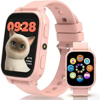 Smartwatch Kinder, Fitness Uhr kinder mit Schrittzähler, 1,83"HD-Touchscreen Fitness Tracker mit Schlafmonitor, Wecker, 18 Puzzlespiele, ohne App,... - Rosa