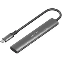 AISENS ASUC-5P022-GR USB-C 5 Ports), Dockingstation - USB Hub, Grau,