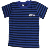 Hamburger SV HSV Kinder T-Shirt Shirt schwarz/blau gestreift (DE/NL/SE/PL, Numerisch, 152, Regular, Schwarz/Blau) - 152