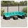 vidaXL Gartensofa-Set 9-tlg. schwarz
