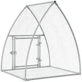 vidaXL Hasenstall 100x105x120 cm Silbern