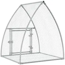 vidaXL Hasenstall 100x105x120 cm Silbern