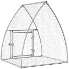 vidaXL Hasenstall 100x105x120 cm Silbern