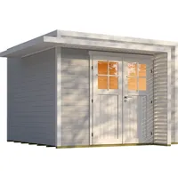 Weka Design Gartenhaus Pure Garden Amberley mit Massivholz-Doppeltür -