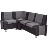 RODNIK Moderne Eckbank Polsterecke, Truhenbank mit Stauraum, Polin, grau)