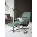 Stressless Stressless® Relaxsessel »Reno« mit Cross Base, Größe S, M & L, Holzakzent Wenge grün