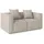 VCM Couch Textil 2-Sitzer Hellgrau