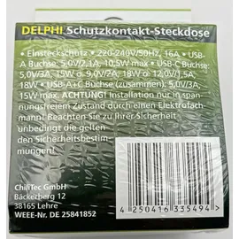 ChiliTec Schuko-Steckdose Unterputz Weiß