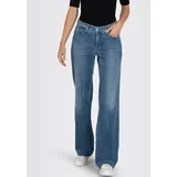 MAC Dream Wide Leg Jeans in mittelblauer Waschung-D36 / L32