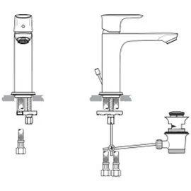 Ideal Standard Connect Air Waschtischarmatur Magnetic Grey