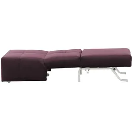 Nehl Schlafsessel Solino Velours 85 x 85 x 102 cm Lila mit Schlaffunktion