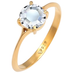 Elli Solitär Verlobung Kristalle 925 Silber Ringe   Damen 