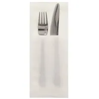 Papstar Bestecktaschen, Airlaid 40 cm x 48 cm weiss