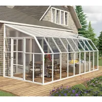 Rion garden and gardening Rion Kunststoff Anlehngewächshaus Sun Room 49 | Weiß | 570x258x266 cm