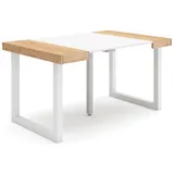 SKRAUT HOME Konsolentisch 140x90x73cm Eiche und weiß