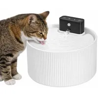feelneedy Smarter Haustier Trinkbrunnen aus Keramik,Kabelloser Katzenbrunnen,mit Radar-Sensor,4000mAh Akku, 4-Schicht-Filterung & Ultra-leiser Pumpe, 3 Modi,... - Weiß
