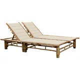 vidaXL 2-Personen-Sonnenliege 200 x 150 x 30 cm Beige