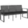 vidaXL Gartenbank 57 x 78 x 57 cm Dunkelgrau