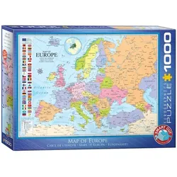 Eurographics 6000-0789 - Karte von Europa, Puzzle, 1.000 Teile