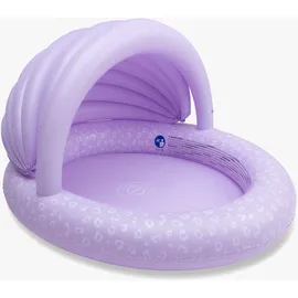 Swim Essentials - Kinderpool mit Dach, Lila Leopard, 100cm Durchmesser