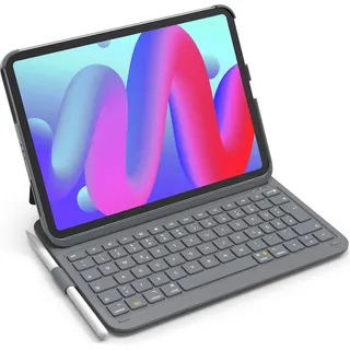 Inateck Ultraleichte Tastatur Hülle für iPad 10/11 Gen. A16, Air 11 Zoll, Pro 11 Zoll Grau