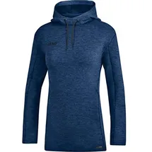 Jako Damen Kapuzensweat Premium Basics, marine meliert, 34