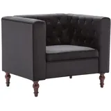 vidaXL Sessel Ludmilla Samt 57 x 58 x 67 cm Schwarz
