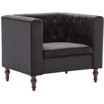 vidaXL Sessel Ludmilla Samt 57 x 58 x 67 cm Schwarz
