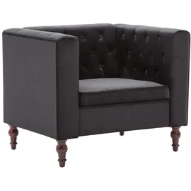 vidaXL Sessel Ludmilla Samt 57 x 58 x 67 cm Schwarz