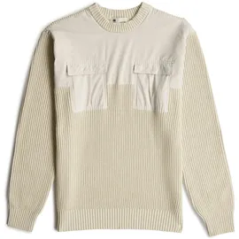 G-Star Woven Mix Knit Pullover Weiß XL