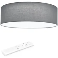 Navaris LED Deckenleuchte 40 cm Rund - Design Stoff
