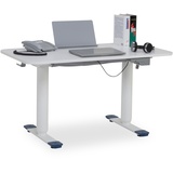 TOPSTAR Sitness X Up Table 20 elektrisch höhenverstellbarer Schreibtisch weiß rechteckig, T-Fuß-Gestell weiß 110,0 x 60,0 cm