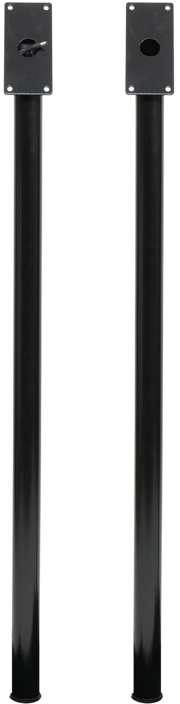 Securit® Pfosten aus Edelstahl mit schwarzer Hammerschlaglackierung, 2er Set, Kabel inkludiert 112x6x6cm | 5kg