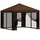 vidaXL Garten Pavillon 3 x 3 m inkl. 4 Seitenteile Braun